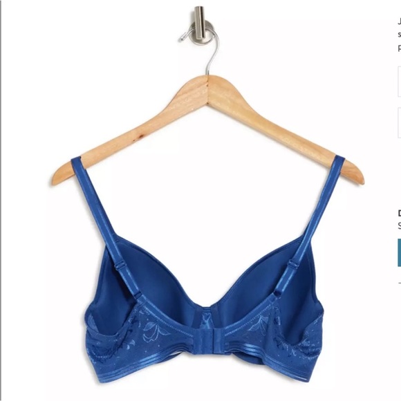Wacoal Net Effect Underwire Bra 32D Blue T-Shirt Bra - Picture 2 of 8